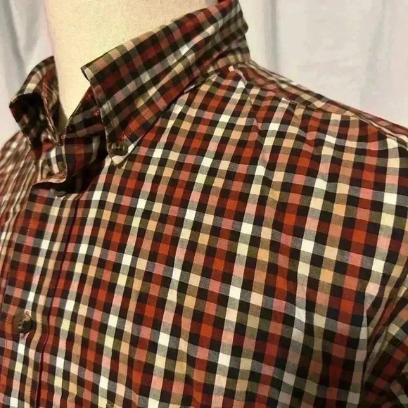 Round tree And Yorke Men’s 100% Cotton Plaid Button Down. Sz XL. Long Sleeve - Picture 1 of 6